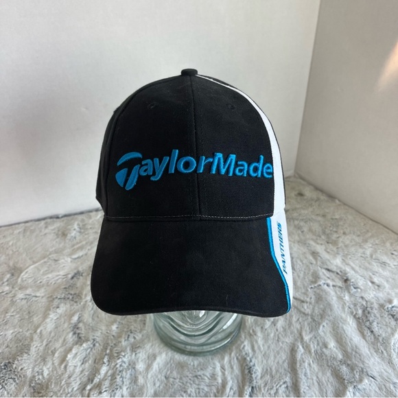 Carolina Panthers Hat Cap Strap Back Black Blue Taylormade NFL Football Mens - Picture 10 of 13